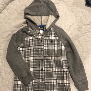 NWOT Size 5 Oshkosh Button Down Flannel Hoodie
